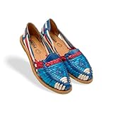 Amantoli Bacalar Model - Women 100% Artisan Hand Made Mexican Leather Hipster Brown Colorful Closed Toe Sandal Huarache Artesanal - Hecho a Mano Handcrafted in Mexico (6 US)
