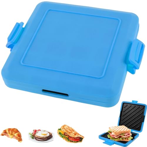 Tostadas para microondas, tostadas en microondas, parrilla inalámbrica de silicona, revestimiento antiadherente y sartén de calentamiento rápido para hornear pan para cocinar deliciosos sándwiches
