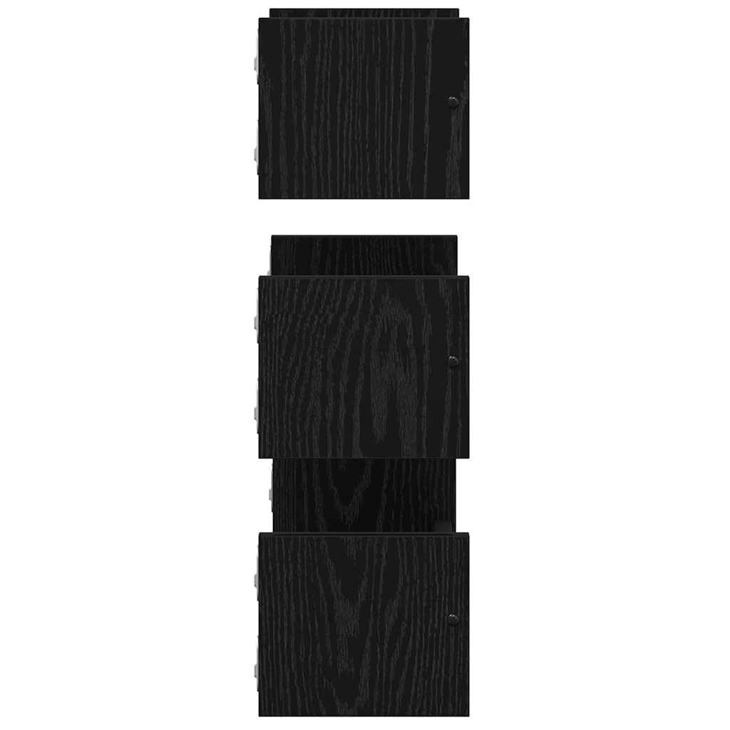 3 estantes de pared de roble negro, 40 x 16 x 14 cm, madera, flotantes, ahorran espacio, para libros/decoración/cocina, salón, pasillo o dormitorio