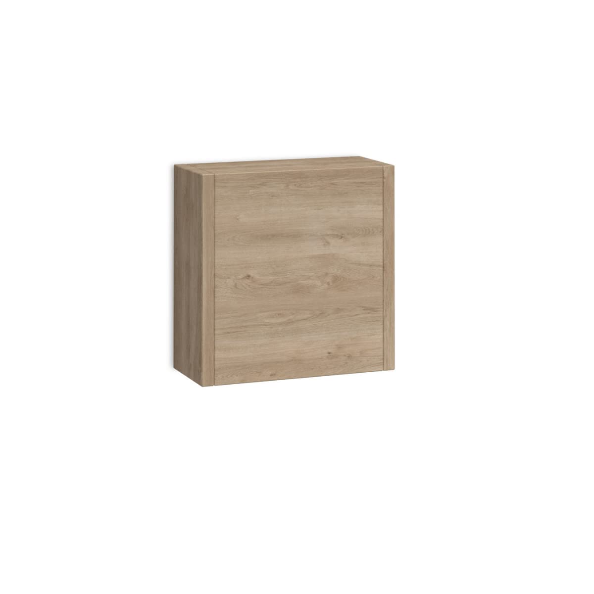 Joker Mueble Auxiliar de Baño Suspendido Cuadrado 1 Puerta con Cierre Amortiguado | Armario Baño Colgante 35cm x 34,9 x 17cm | Roble Natural