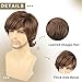 PUREHAIR Shaggy Mens Wig Funny 70s Wigs for Men for Disco Rocker Costumes - Short Brown Wig for 60s Cosplay Halloween Parties (Brown)