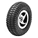 9x3.50-4 Wheel Tire with Metal Rim, Front Wheel Tire Rim with 15mm Bearing, 4 Inch Rubber Wheel Replacement for Wheelchair Tricycle Elderly Mobility Scooter Trolley 4-Wheeler Golf Cart Go Kart