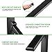 3-Step Handrails for Outdoor Steps & Indoor Stairs, Heavy Duty Iron Stairs Railing Kit, Hand Rails for Seniors, Porch, Deck, Steps, Hallways (Black)