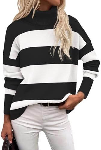 Zeagoo Women's Turtleneck Sweater 2026 Fall Winter Chunky Knitted...