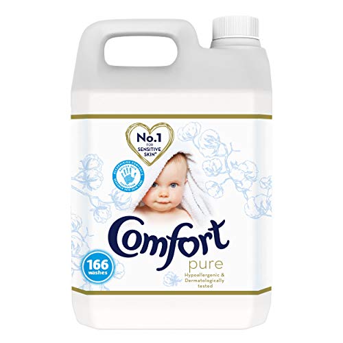 Image of Comfort Dermatologically tested Pure suitable for the whole family's clothes Fabric Conditioner gentle next to sensitive skin 166 Wash 5 l