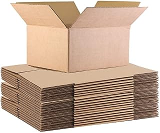 KARAVI 10 x Small Corrugated Shipping Boxes 9 x 6 x 6 Inches Brown Cardboard Box for Storing Mailing Gifts and Packing for Small Business