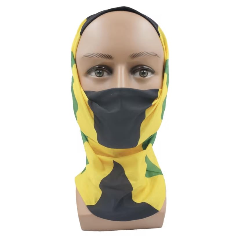 Flag Face Mask Covering Face Bandana Neck Gaiter Perfect for Jovert Carnival Caribbean Festivals ATV Riding Face Gear 2pcs3