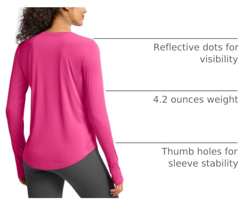 Image of Soothfeel Lightweight Long Sleeve Workout Tops for Women Gym Running Shirts | Quick Dry, Breathable, Moisture Wicking, UPF 50+ Sun Protection, Athletic Shirts for Running, Gym, Exercise, Yoga, Hiking