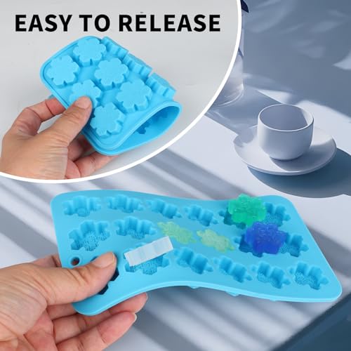 Hewomate HA2406 Snowflake Ice Cube Mold, 3 Pieces Christmas Snowflake Ice Cube Trays thumb #5
