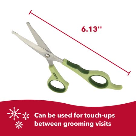 Safari Safety Scissors for Dogs Trimming Hair Around Eyes, Ears & Paws