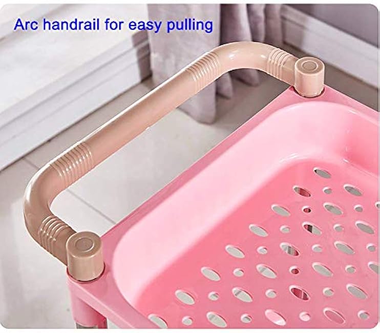 Multifunctional Storage Trolley,Kitchen Utility Cart 3 Tier Mobile Beauty Cart,Pp Salon Tray Storage Cart,Dual-Use Spa Rolling Trolley Movable Hand Trucks-jHqmBftu