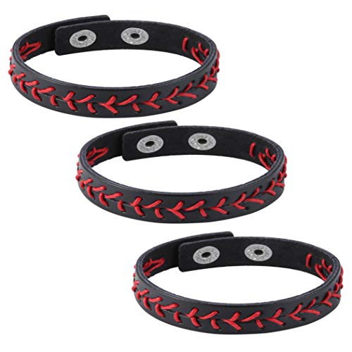 Hzman leather softball baseball bracelets by athletes bangle cuff…