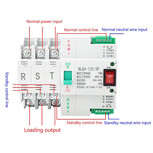 Commutateur de transfert automatique inverseur de source triphasé 400V 3P 100A - 4