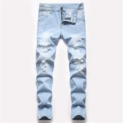 Boys Pants Distressed Ripped Denim Trousers for Kids Fashionable Stretchy Casual Bottoms Perfect for Outdoor3
