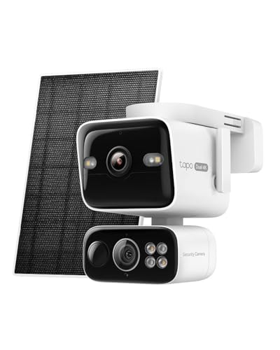 Tapo 4K Security Camera Wireless Outdoor, Dual Lens Pan/Tilt, Battery Powered with Solar, 169° Wide-Angle Lens + 6mm Zoom Lens, Motion Track, Subscription-Free SD Storage or Optional Cloud - C675D KIT