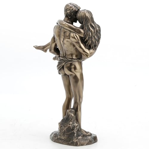 Escultura Artística de Novios en Bronce Antiguo 11.37 in miniatura 3