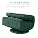 Best Choice Products Reclining Folding Floor Gaming Chair for Home, Office, Lounging, Reading w/ 360-Degree Swivel, 4 Adjustable Positions, Tufted Cushions - Green