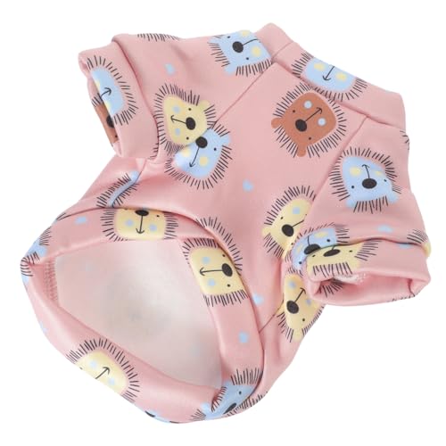 DECOMELODY 可愛いカートゥーンデザインの保温性ペット服 小型犬猫用 冬季用