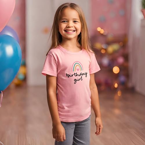 Birthday Girl Rainbow Shirts 2 to 16 Years Old Cute Teen and Toddler Girls Soft Cotton Top Tees2