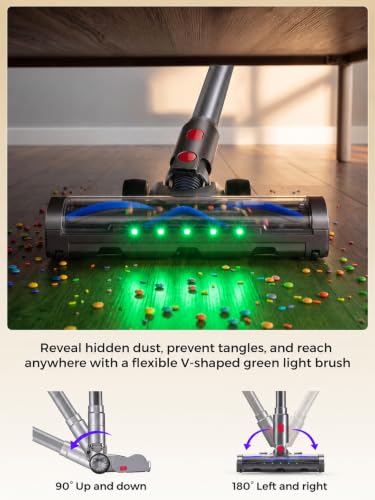 Image of Cordless Stick Vacuum Cleaner, 600W 55Kpa 70Mins for Home, Pet Hair, Carpet