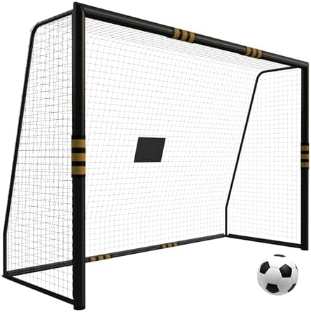 8x5.3 Ft Backyard Soccer Goal, Metal Frame with Soft Padded Posts...