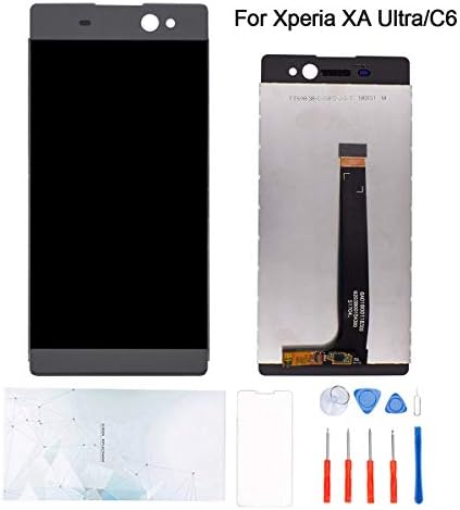 Kosuroum Screen Replacement Compatible with Sony Xperia C6/XA Ultra F3211 F3212 F3213 F3215 F3216 LCD Glass Display Touch Digitizer Assembly Tools (Black)