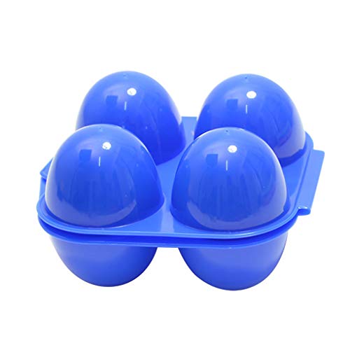 Floridivy 4 Eier aus Kunststoff Ei-Behälter ABS Beweglich Outdoor-Camping-Picknick-Grill Shockproof Ei-Halter-Behälter-Aufbewahrungsbehälter