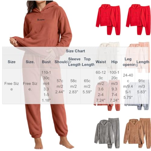 Ssuyeuri Women's Fleece Pajamas Sets Fuzzy Loungewear Fluffy Pajamas - image 3