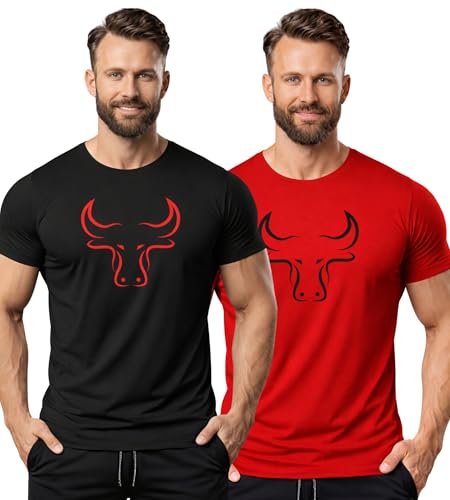 Image of 3Colours RGB Active Fit T-Shirt - Lightweight Polyester Sportswear-Bull