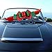 Red & Green Car Bow Ribbon - 25" Wide, Fully Assembled, Christmas, Large Gift Decoration, Retail Display, Birthday, Fundraiser, School, Classroom, Office, Party