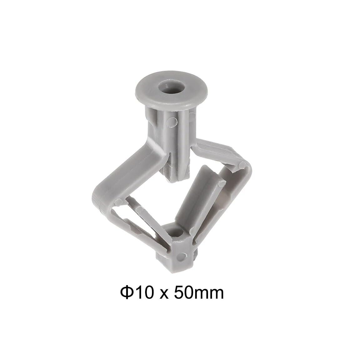 AthuaH Concrete Tube, 50pcs 10mmx50mm Plastic Drywall Hollow Wall Anchors Expansion Pipe Gray for Home Garden DIY Application