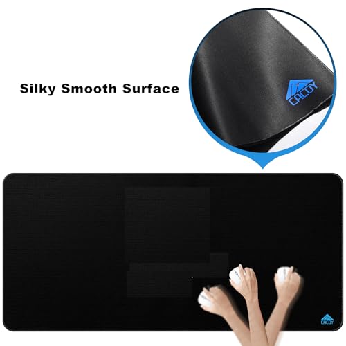 Tapis de souris de jeu extra large Cacoy tapis de bureau grand format pour clavier noir