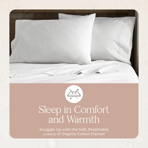 Image of Whisper Organics 100% Organic Cotton Flannel Pillowcases, Envelope Closure