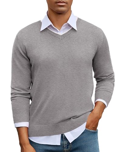 iClosam Maglione con Scollo a V da Uomo, Maglioni da