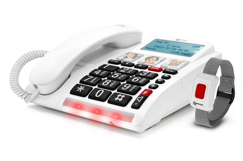 Geemarc CL9000: Vattentät Nödtelefon med Stora Knappar och SOS-armband