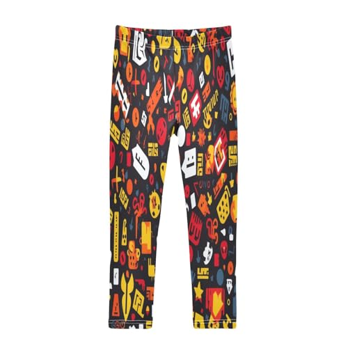 Bolaz Toddler Girls Leggings Printed Yoga Pants Leggings Illustration for Kids