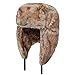 PENINSULA LOVE Faux Fur Trapper Hat Winter Russian Ushanka Hat Thick Warm Hunting Cap Earflap Fleece Trooper Cap for Men Brown