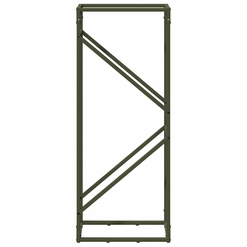 Genérico Leñero Verde Oliva 40x25x100 cm Acero Laminado en frío,Casa y jardín,Accesorios para hornos de leña y chimeneas,Bolsas y Soportes de leña-864334