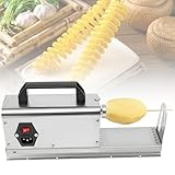 Eiwitany Elektrischer Kartoffelschneider, elektrischer Spiralschneider aus Edelstahl für Pommes Frites, professioneller Tornado-Schneider für kreativen Spaß in der Küche