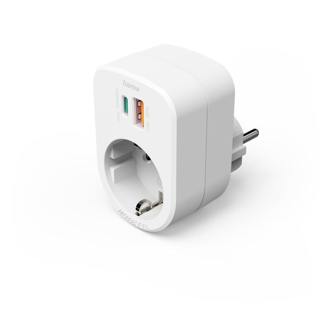 Hama Steckdose mit USB (3-fach) – USB-C PD & USB-A, weiß