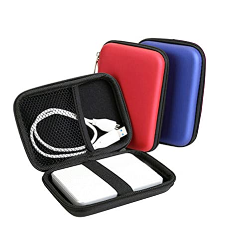Szaerfa 2.5 Pouces étui de Protection Compact en EVA Pochette pour USB Disque Dur Portable Externe Poche étui de Transport résistant aux Courts-Circuits Carte mémoire HDD Disque Dur (Noir)