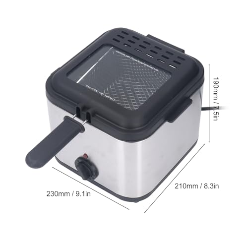 Electric Deep Fryer 2.5L 1000W Stainless Steel with Drain Hook by Haofy - Used condition - Image 9