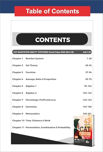 Image of Disha Combo (3 Books) 43 Topic-wise CAT QA, DILR & VARC Previous Year Solved Papers (2025 - 1994) 19th Edn | Previous Year Questions PYQs for CAT 2026