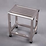 Taburete de baño antideslizante de acero inoxidable, silla de ducha ligera, asiento de spa para ancianos, capacidad de peso de 280 kg, seguro y ayuda para el baño