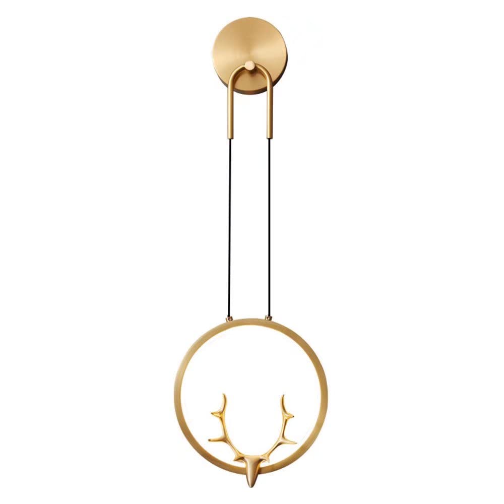 HXYSXHJUO Bedroom Bedside lamp Personality Full Copper Antler Design Chandelier Household faucets