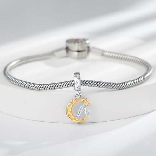 925 Sterling Silver Letter Charms fit Pandora Charms Bracelets fit Women Christmas Birthday Gift4