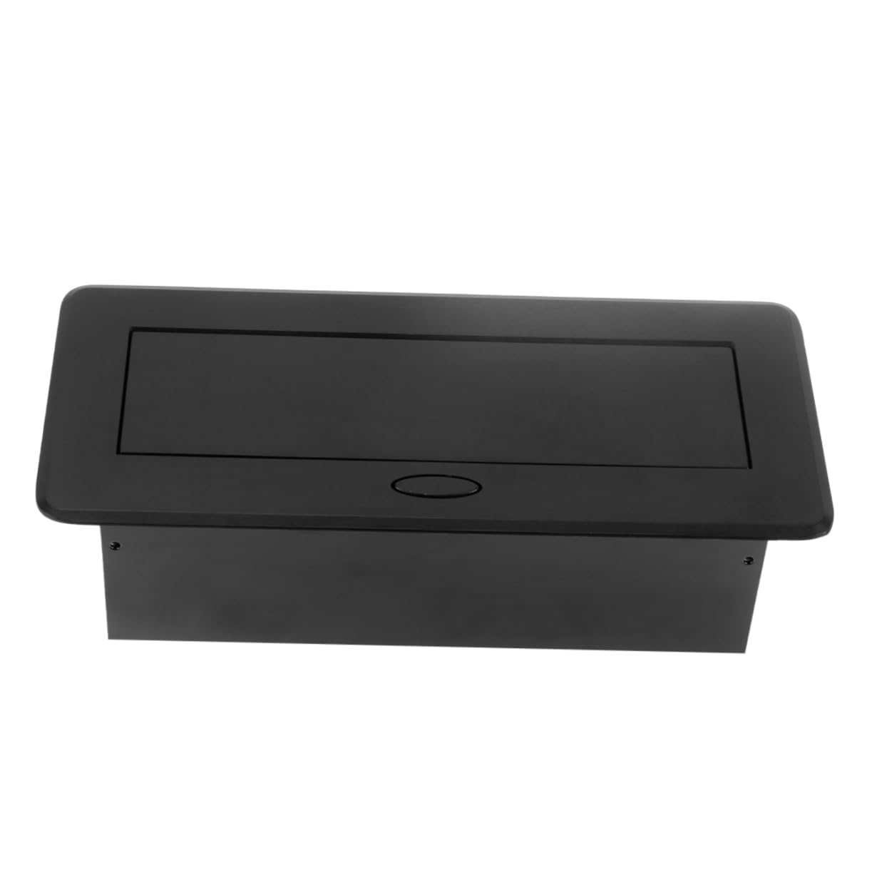 Mikikit Regleta Empotrable de Enchufes Múltiples 3 Tomas Europeas, Mecanismo Clic Integrado, Aleación de Aluminio y Acero, Adecuado para Sala de Conferencias y Aula
