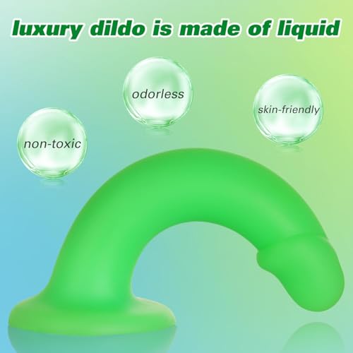 17CM Realistische Dildo aus Flüssigsilikon, Realistischer Dildo mit Starkem Saugnapf Weich Silikon Analdildos Penis Nachbildung Sexspielzeug für Frauen Männer Paare Penis-Dildo (2)