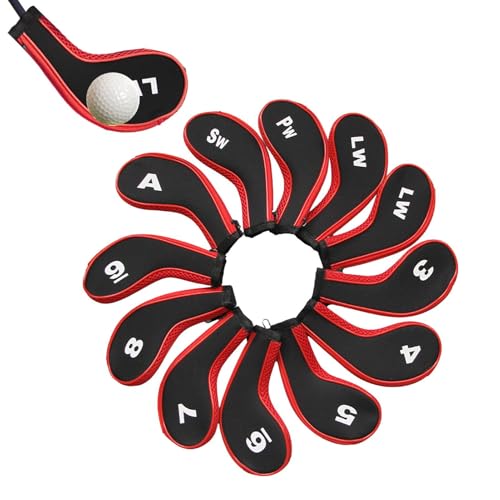 Cubierta de hierro de golf set de 12 fundas con numeros y letras para palos de club deportivo