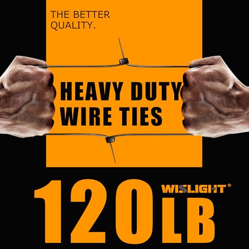 WISLIGHT Reusable Zipties Self-locking Nylon Ties 200 pcs Releasable Adjustable Zip Ties 6+8+10+12 Inch UV Resistant for Indoor or Outdoor Use, Non Slip Off Heavy Duty Electrical Cable Ties — view 6